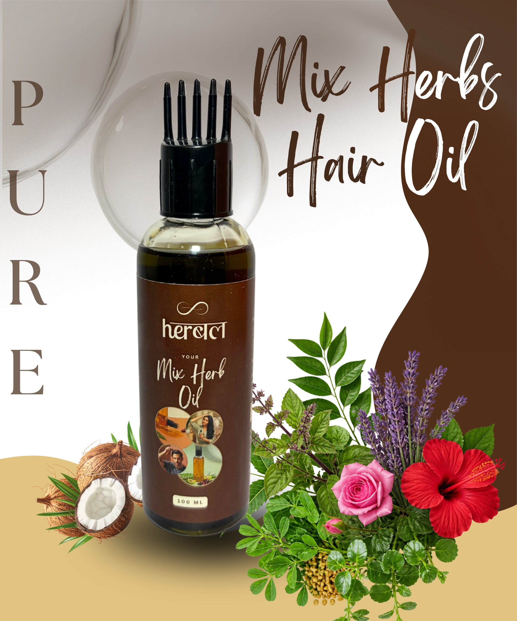 Mix Herbs Hair Oil | Multi-Herb Blend for Stronger, Healthier Hair Growth - Image 4