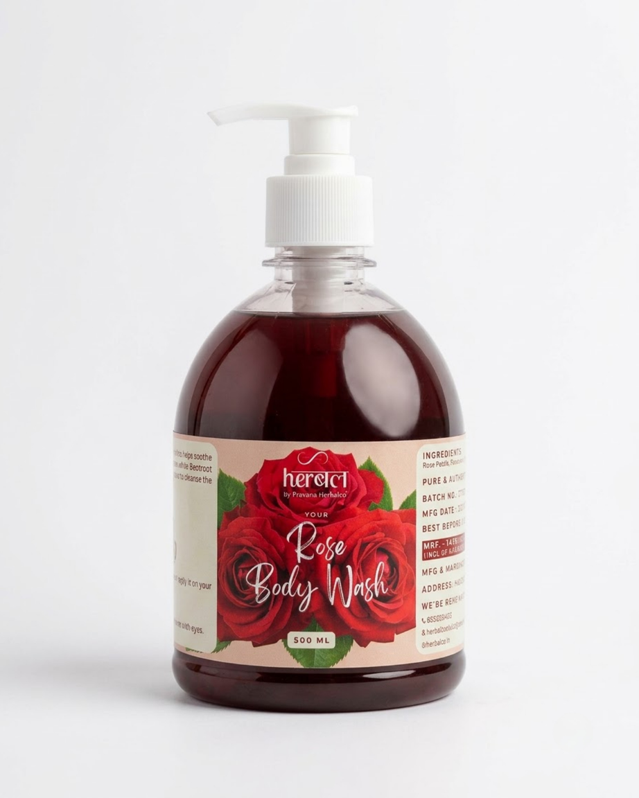 Rose Body Wash 500ml | Hydrating & Refreshing Body Cleanser