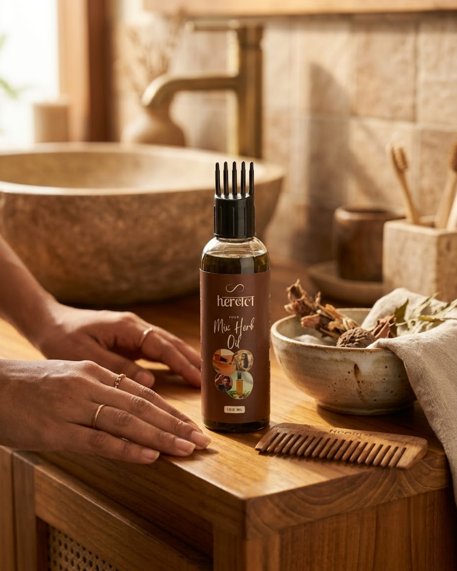 Mix Herbs Hair Oil | Multi-Herb Blend for Stronger, Healthier Hair Growth - Image 3