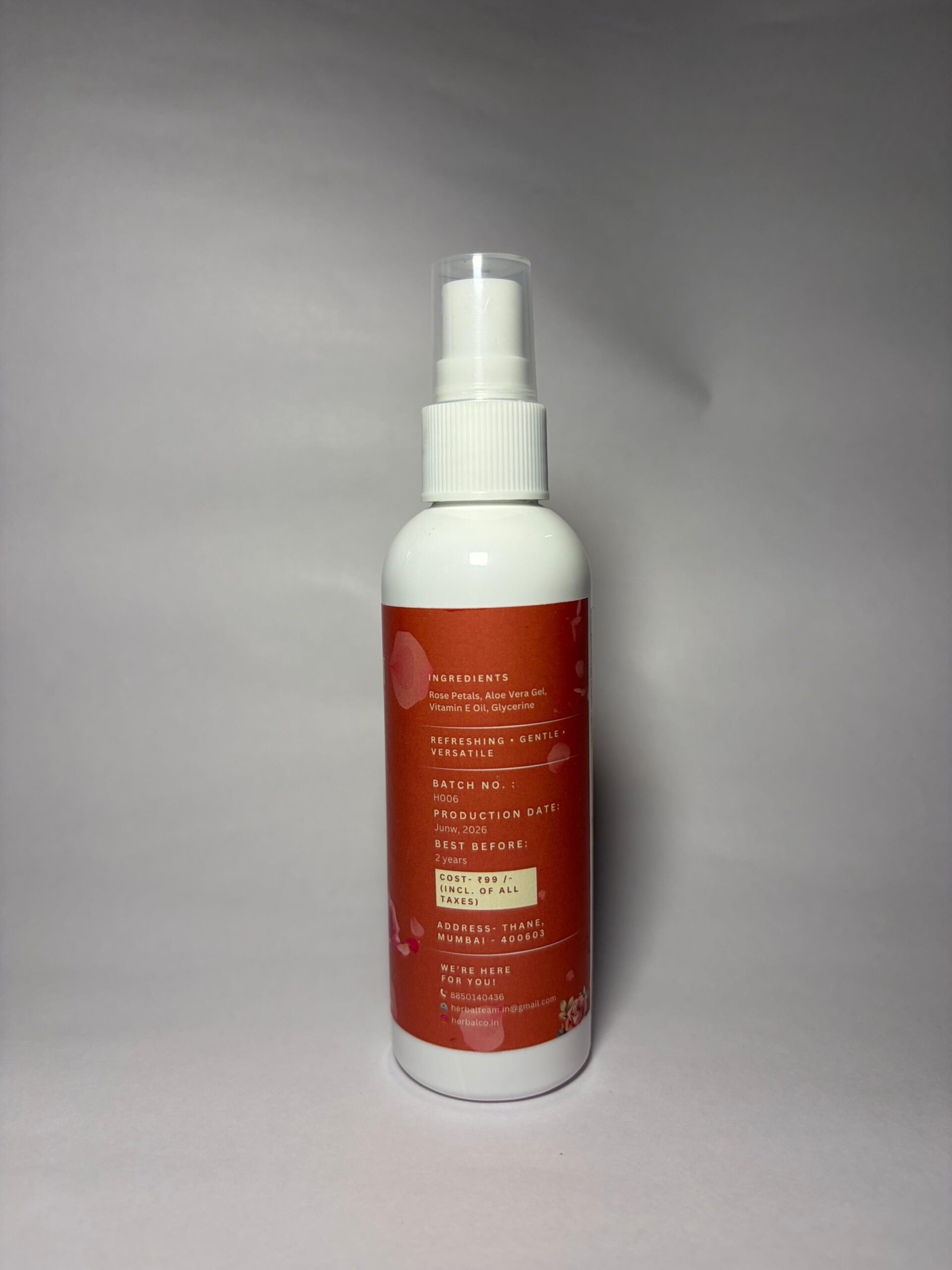 Rose Water Toner | Alcohol-Free Hydrating Toner for Balanced, Glowing Skin - Image 3