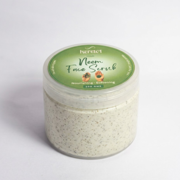 Neem Face Scrub | Gentle Exfoliator for Oily & Acne-Prone Skin — Unclogs Pores Naturally