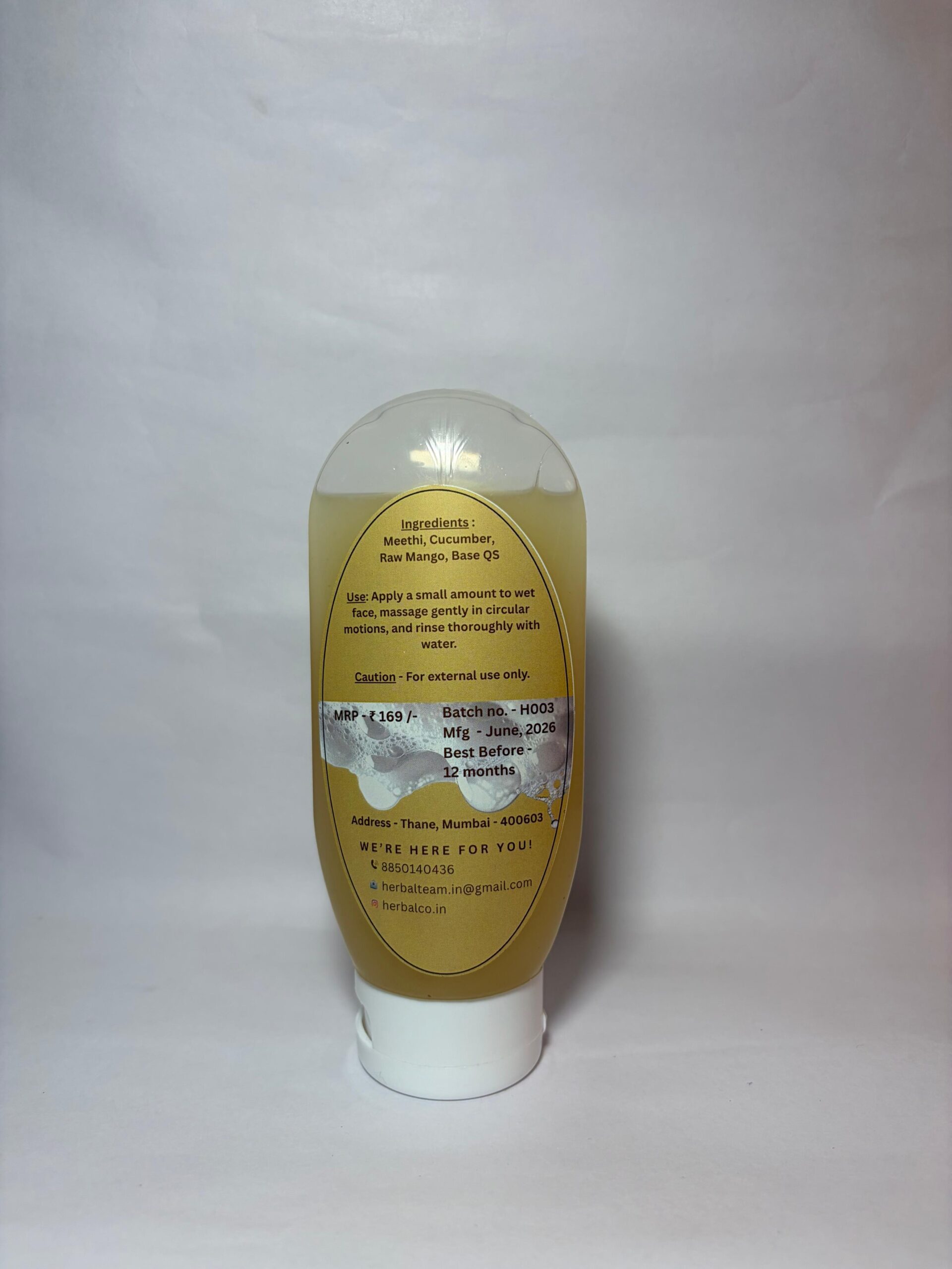 Methi + Cucumber Face Wash | Sulphate-Free Cooling Cleanser for Tired, Stressed Skin - Image 3