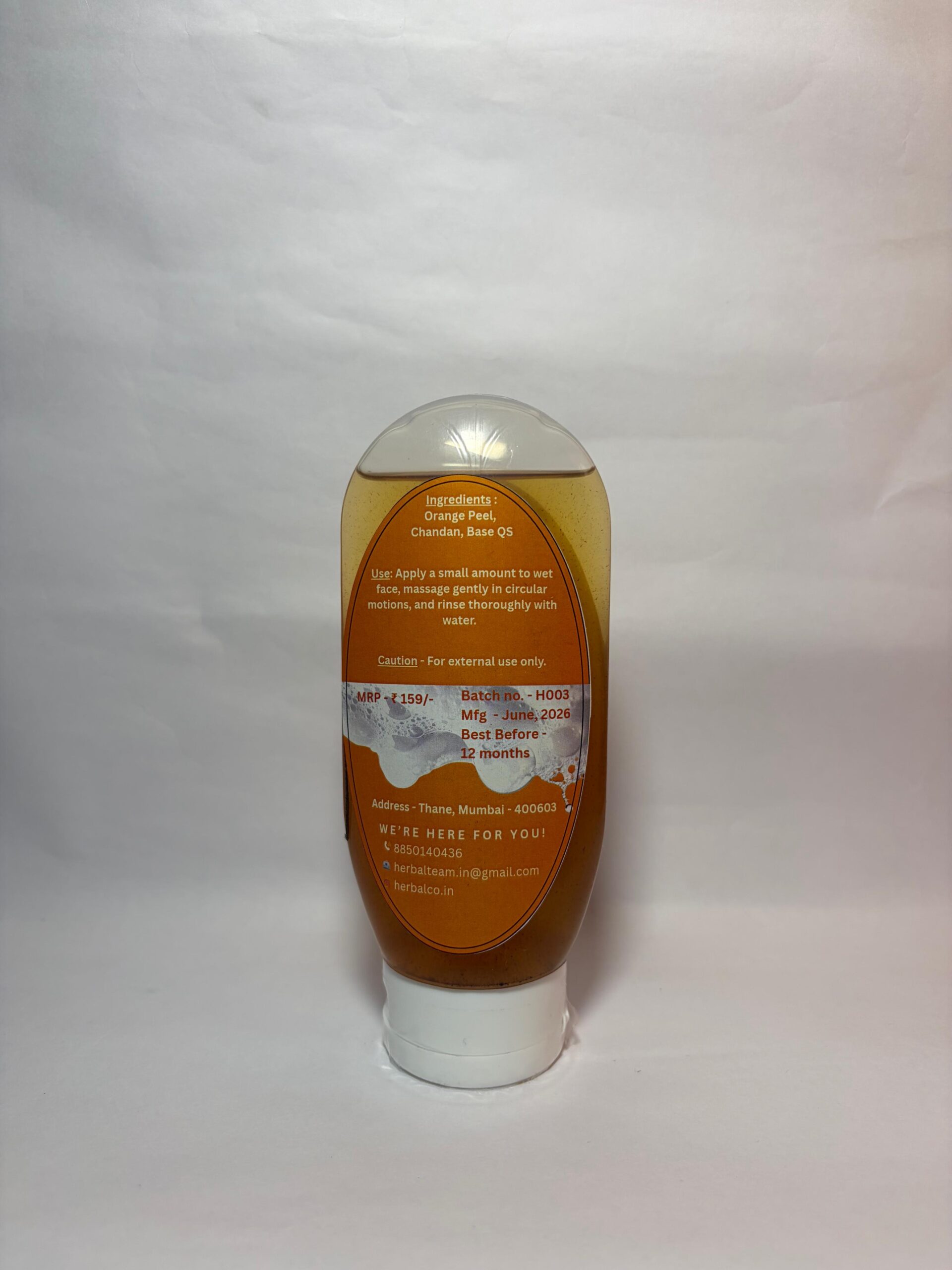 Orange Peel Face Wash | Sulphate-Free Brightening Cleanser for Natural Glow - Image 3