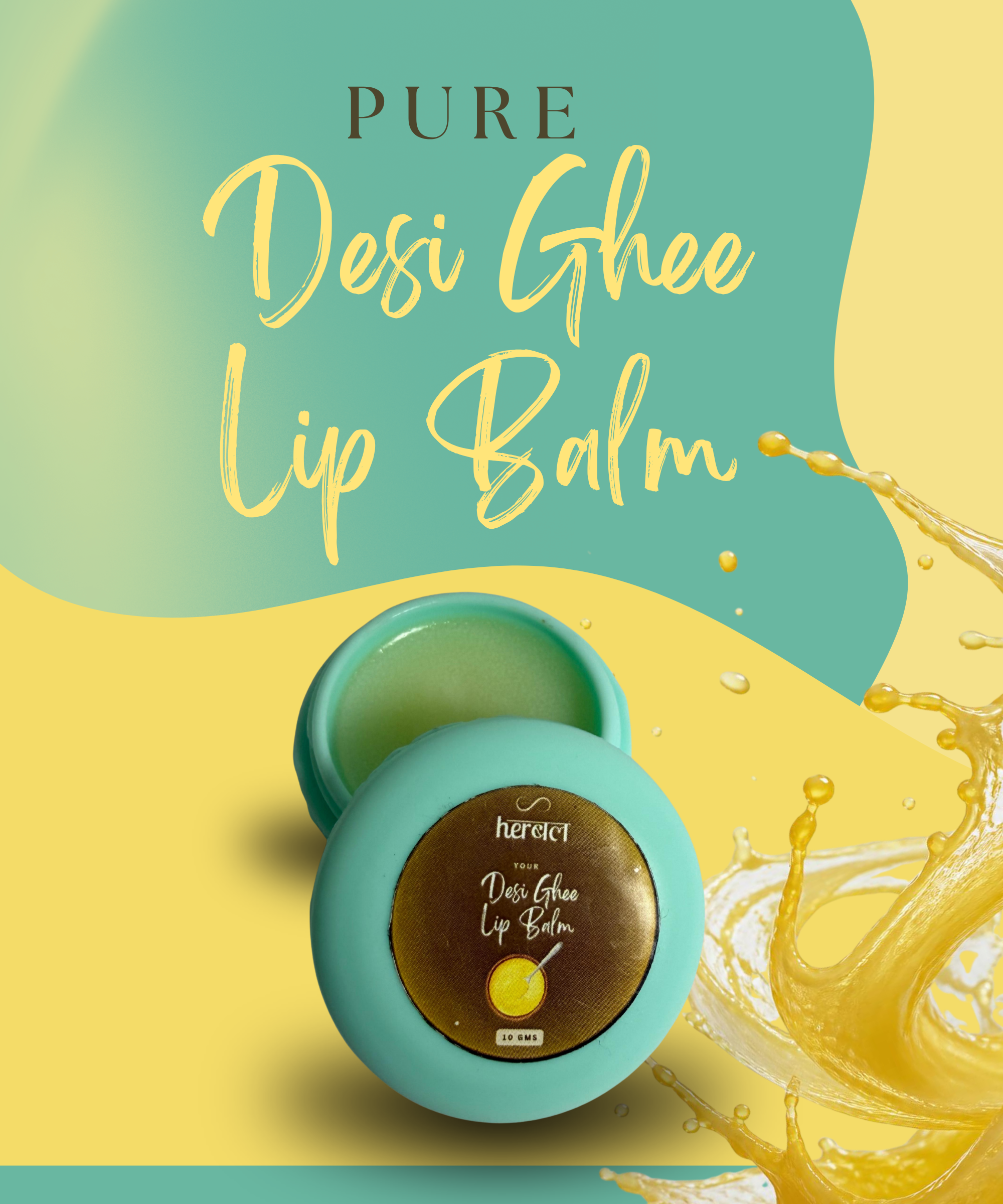 Desi Ghee Lip Balm | Traditional Deep-Nourishment Balm for Dry, Chapped Lips - Image 3