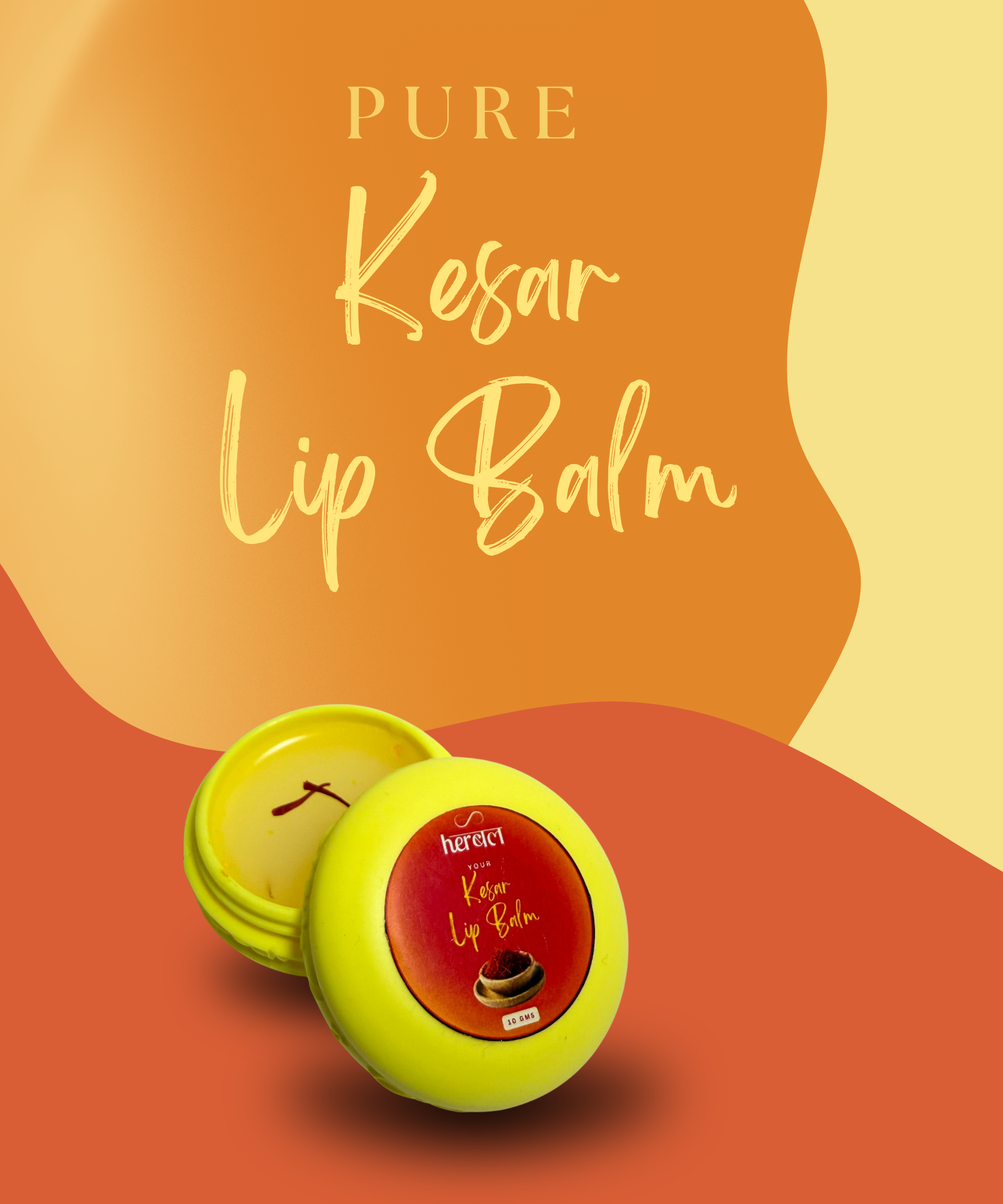Kesar (Saffron) Lip Balm | Rich Nourishing Balm for Soft, Supple Lips - Image 3