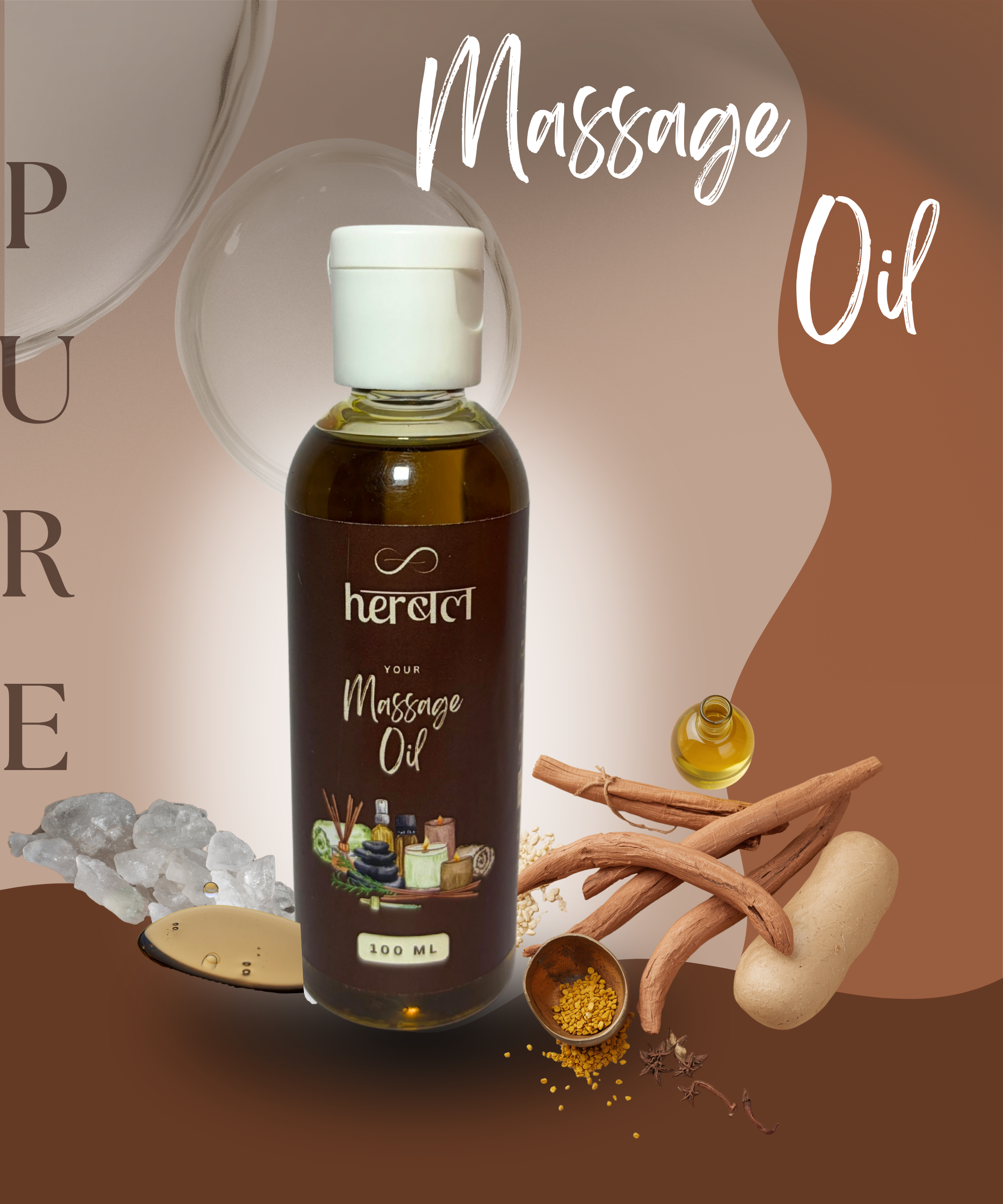 Herbal Massage Oil | Pain Relief & Relaxing Herbal Massage Oil - Image 4