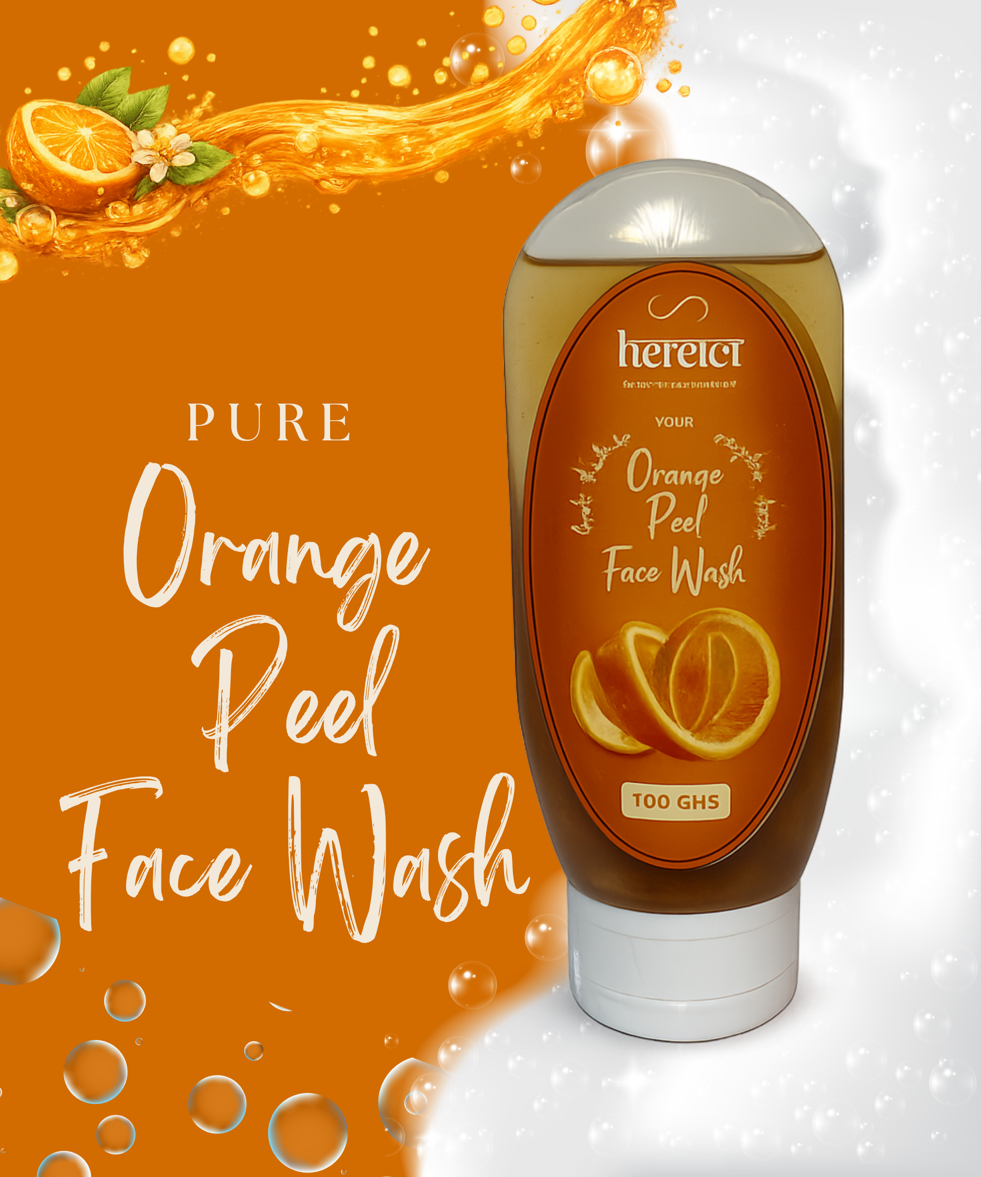 Orange Peel Face Wash | Sulphate-Free Brightening Cleanser for Natural Glow - Image 4