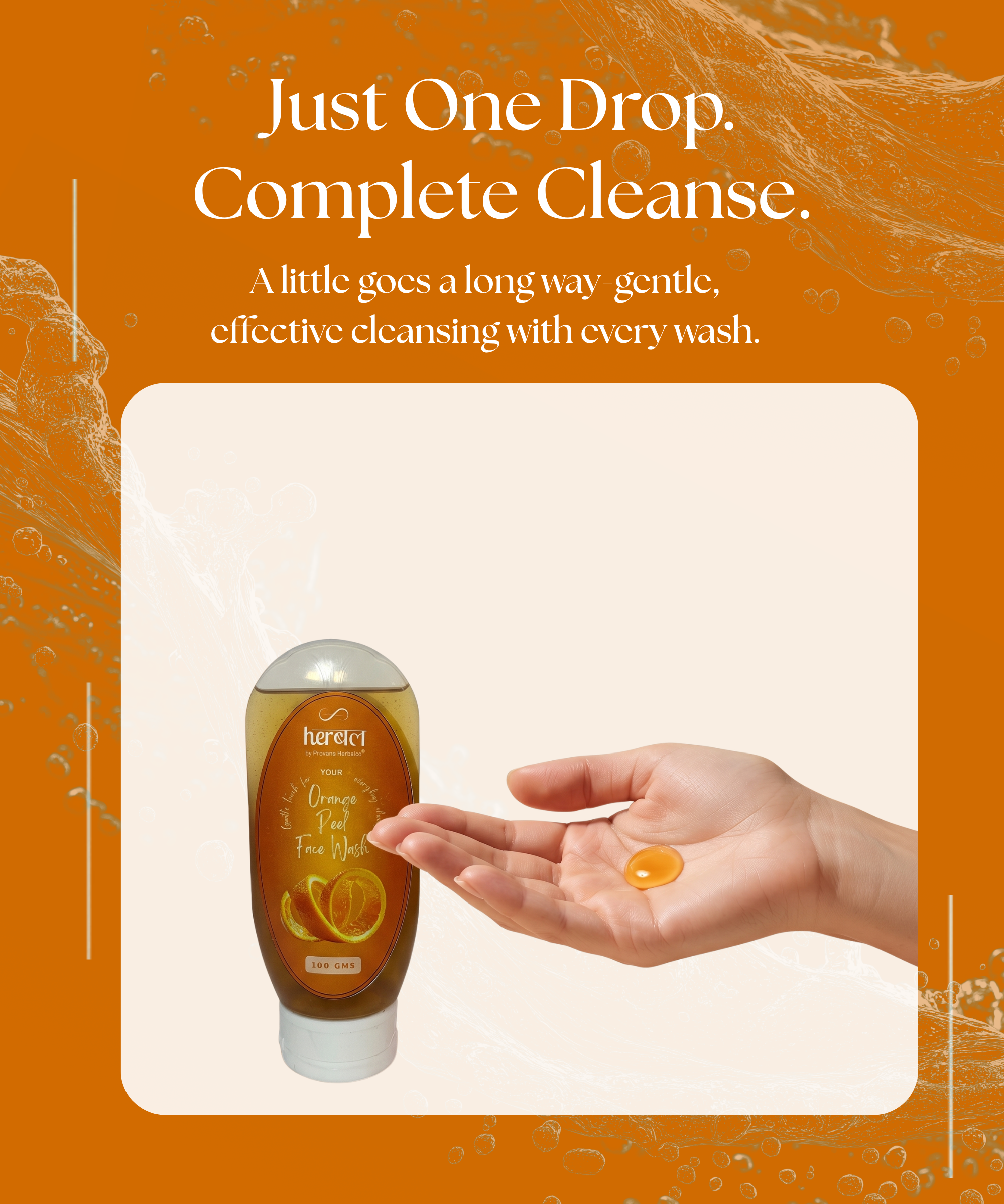 Orange Peel Face Wash | Sulphate-Free Brightening Cleanser for Natural Glow - Image 6