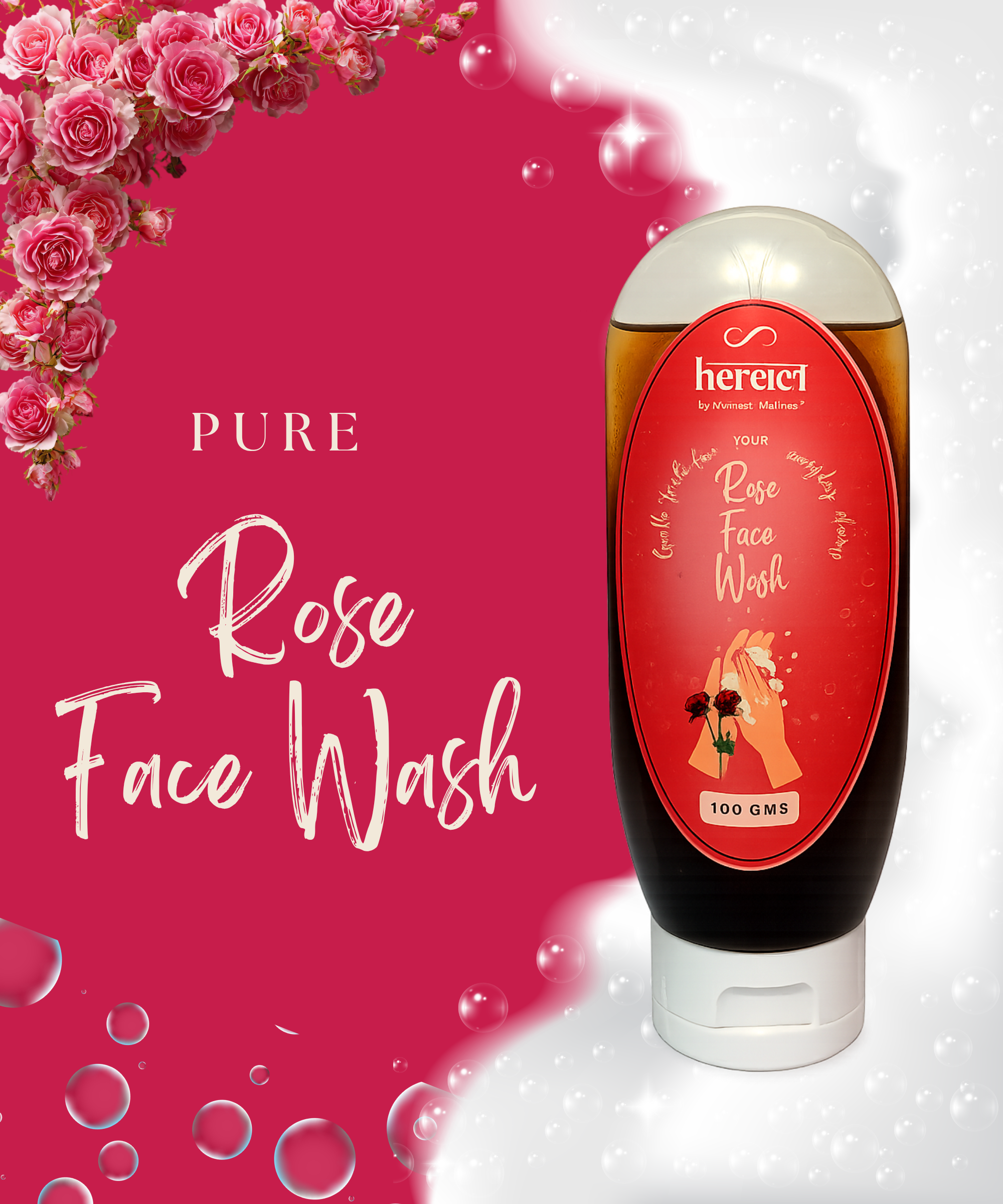 Rose Face Wash | Sulphate-Free Gentle Cleanser for Sensitive, Soothed Skin - Image 4