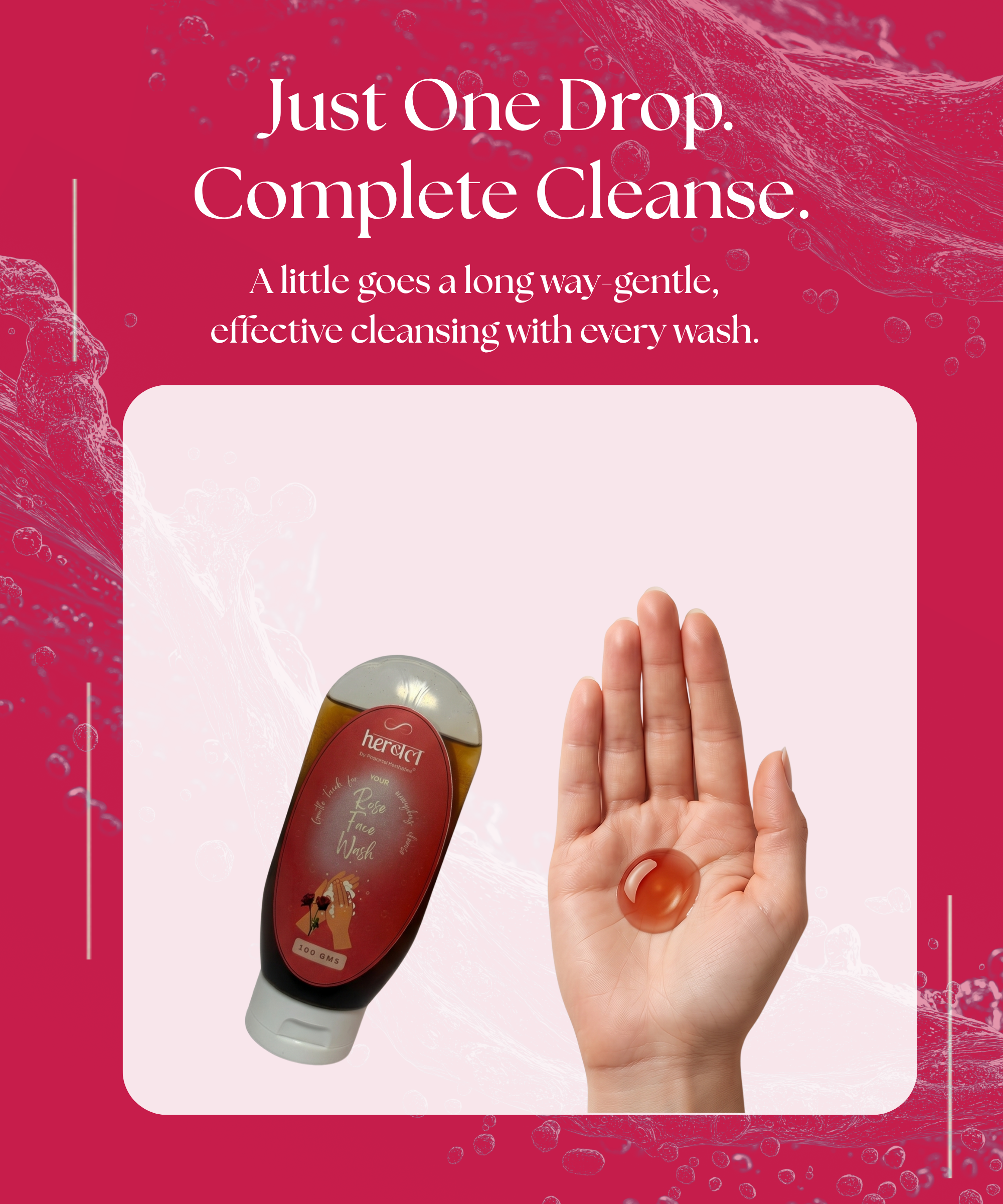 Rose Face Wash | Sulphate-Free Gentle Cleanser for Sensitive, Soothed Skin - Image 5