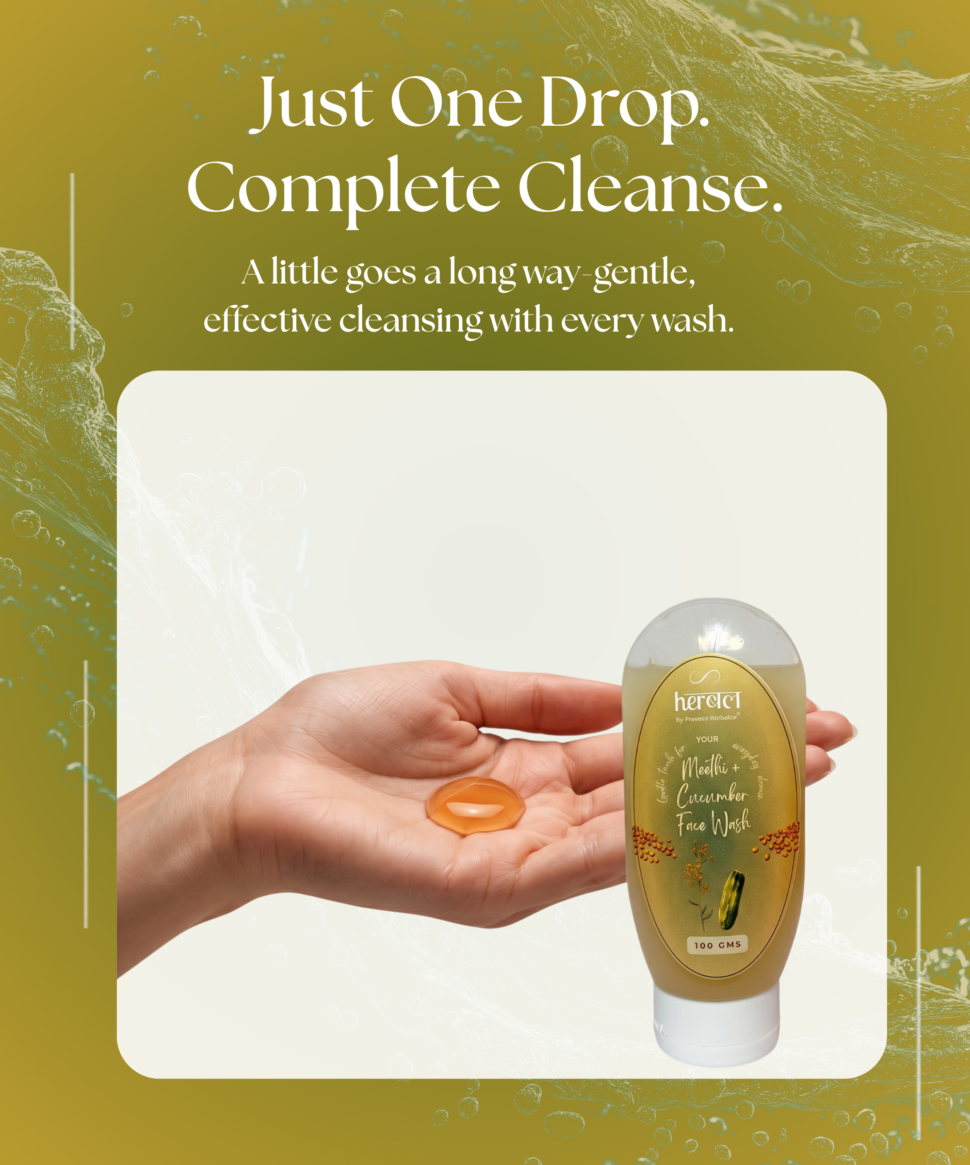 Methi + Cucumber Face Wash | Sulphate-Free Cooling Cleanser for Tired, Stressed Skin - Image 6