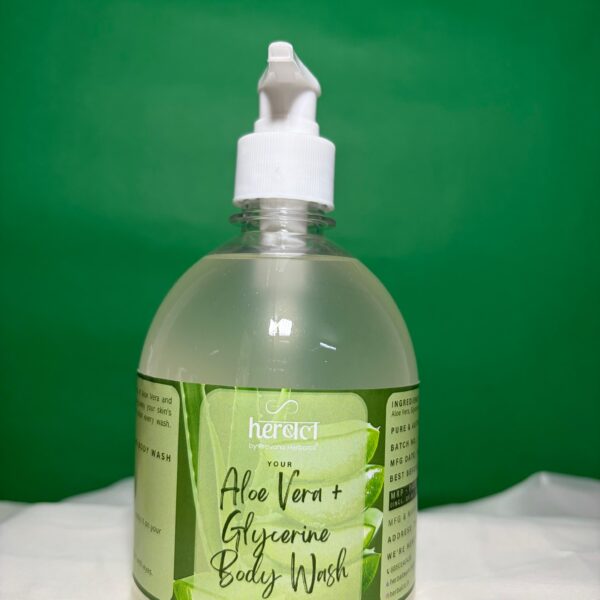 Aloe Vera & Glycerine Body Wash 500ml | Hydrating & Moisturizing Herbal Body Wash