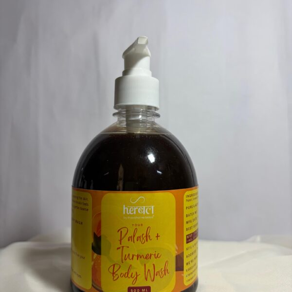 Palash & Turmeric Body Wash 500ml | Brightening & Refreshing Herbal Body Cleanser